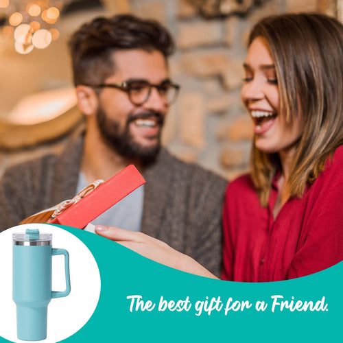 40oz large capacity tumbler, With Handle And Straw Lid, Insulated Reusable Stainless Steel Water Bottles Travel Mug Coffee Cup car cup water cup For Men Women Outdoor Camping Driving,  gift EasyOptionXY LLC