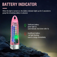 Small Mini Pocket LED Flashlight Torch Keychain Light Rechargeable Lamp BORUiT EasyOptionXY LLC