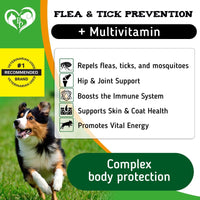 Flea and Tick Prevention Chewable Pills for Dogs Revolution Oral Flea Treatment for Pets & Complex Multivitamin Natural Pest Control Defense Chews Small Tablets 10 Oz EasyOptionXY LLC