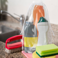 Clear Drawstring Travel Bags for Shoes, 12 x 16 Inches. Pack of 100 Waterproof Dust Bags for Shoes with Double Cotton Drawstrings. 2 mil PE Plastic Drawstring Bags for Packing, Storage EasyOptionXY LLC