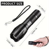 High Power LED Tactical Flashlight 5-Mode Light Zoom Waterproof Portable Torch For Camping Hiking Outdoor Hunting Aluminum Alloy Bright Tactical Flashlight LED 5 Modes Zoomable Searchlight Handheld EasyOptionXY LLC
