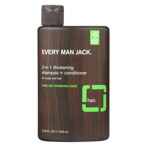 Every Man Jack 2 In 1 Shampoo Plus Conditioner - Thickening - Scalp And Hair - Fine Or Thinning Hair - 13.5 Oz EasyOptionXY LLC