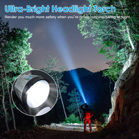 Rechargeable Headlamp High Power Headlight Torch Flashlight with Motion Sensor 3 Light Modes for Fishing Running Camping Hiking EasyOptionXY LLC