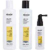 NIOXIN by Nioxin SET-3 PIECE FULL KIT SYSTEM 1 WITH CLEANSER SHAMPOO 5 OZ & SCALP THERAPY CONDITIONER 5 OZ & SCALP TREATMENT 1.7 OZ EasyOptionXY LLC