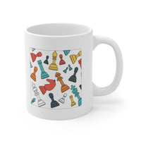 Floating Chess Pieces Ceramic Mug 11oz EasyOptionXY LLC