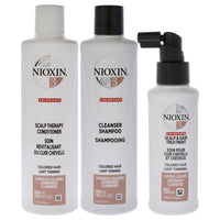 System 3 Kit by Nioxin for Unisex - 3 Pc 10.1oz Color Safe Cleanser Shampoo, 10.1 oz Color Safe Scalp Therapy Conditioner, 3.38oz Color Safe Scalp and Hair Treatment EasyOptionXY LLC