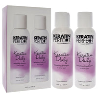 Keratin Daily Duo by Keratin Perfect for Unisex - 2 Pc 3.4oz Shampoo, 3.4oz Conditioner EasyOptionXY LLC