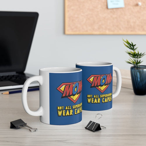 Mom Super Hero Theme Mug 11oz EasyOptionXY LLC