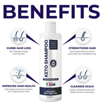 Anti Dandruff Shampoo Sulfate Free Shampoo Medicated Anti Fungal Shampoo For Itchy Flaky Dry Scalp Hair Growth Folliculitis Treatment Seborrheic Dermatitis Shampoo with Tea Tree Oil EasyOptionXY LLC