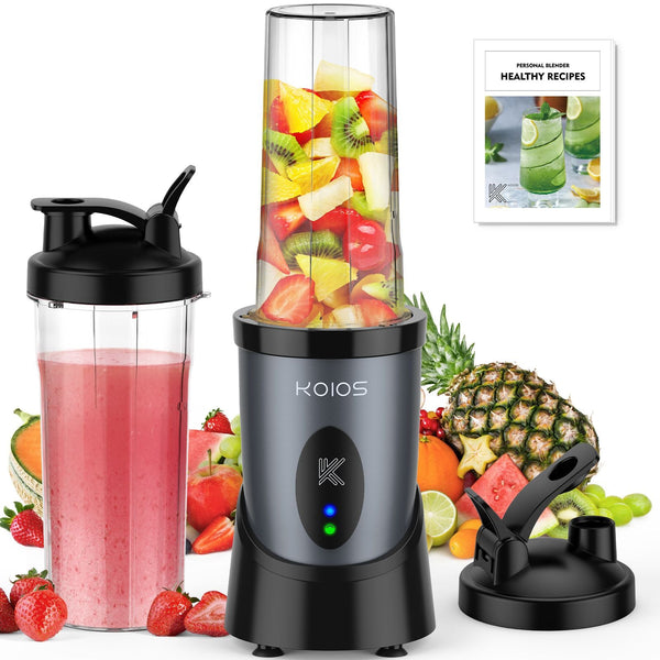 KOIOS 900W Smoothie Blender, Personal Blender for Shakes and Smoothies with 2 No-BPA 22 oz Portable Blender Bottles and To-Go Lids, Single Serve Mixer Blender for Juices Baby Food, Nutritious Recipe EasyOptionXY LLC
