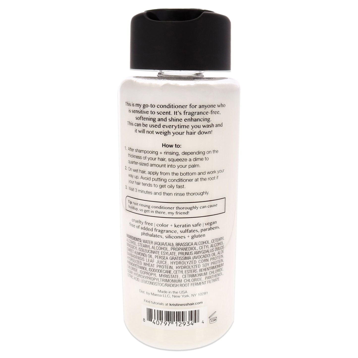 Fragrance Free Shine Enhancing Conditioner by Kristin Ess for Unisex - 10 oz Conditioner