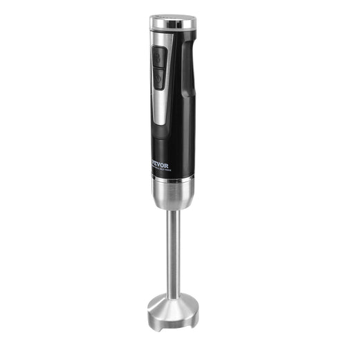VEVOR Commercial Immersion Blender, 200 Watt 8-Speed Heavy Duty Immersion Blender, Stainless Steel Blade Copper Motor Hand Mixer, USB Charging Cable Multi-purpose Easy Control Grip Stick Mixer, Black EasyOptionXY LLC