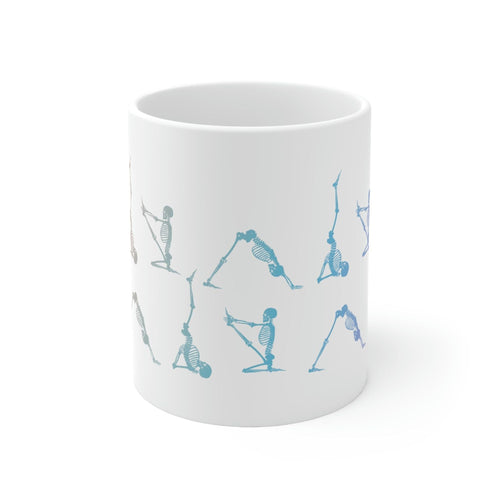 Skeleton in Yoga Poses Mug EasyOptionXY LLC