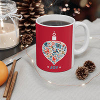 Holiday Ornament with Joy Ceramic Mug 11oz EasyOptionXY LLC