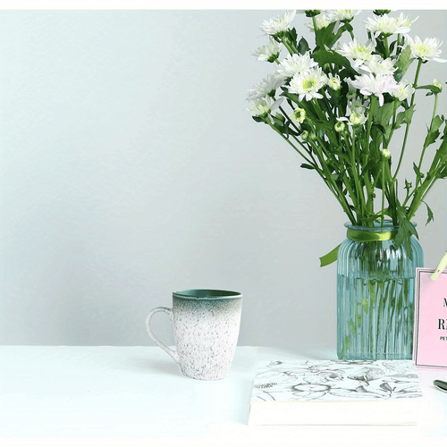 18 oz Large Pottery Coffee Mug, Green Big Tea Cup for Office and Home, Dishwasher and Microwave Safe… EasyOptionXY LLC