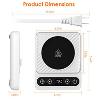 Desktop Electric Mug Warmer Auto Shut Off Timer Setting 6 Temperature Levels Cup Warmer for Milk Tea Cup Heating Plate EasyOptionXY LLC