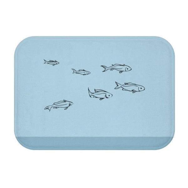 Fishes in the Ocean Bath Mat EasyOptionXY LLC