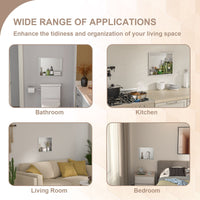 Brushed Stainless Steel Wall Shower  Niche , Double Recessed Shower Shelf for Bathroom EasyOptionXY LLC