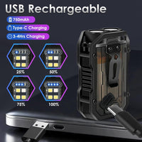 Mini Pocket Keychain Flashlight EDC Flashlight LED COB Portable Clip on Flashlight Waterproof Mini Powerful Flashlight with Magnet 8 Modes for Repairing Emergency EasyOptionXY LLC