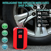 Portable Car Jump Starter Air Compressor 1500A 400PSI Car Battery Charger Jump Starter Power Bank LED Flashlight Digital Tire Inflator for 4.0L Gasoline Or 2.0L Diesel Engine EasyOptionXY LLC