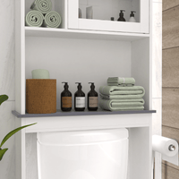 Modern Over The Toilet Space Saver Organization Wood Storage Cabinet for Home, Bathroom EasyOptionXY LLC