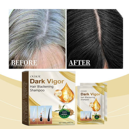 OUHOE Dark Hair Shampoo nourishes hair roots and improves dry and frizzy hair at the end EasyOptionXY LLC