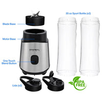 Personal Blender Smoothie Juice Shakes Mixer 2 Portable Bottle EasyOptionXY LLC