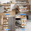 2 Pack Pull Out Cabinet Organizer, Slide Out Cabinet Drawers Peel and Stick Pull Out Drawers Heavy Duty Pull Out Shelf for Kitchen, Cupboard, Pantry, Bathroom EasyOptionXY LLC