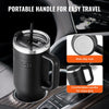 40 oz Insulated Water Bottle Stainless Steel Coffee Cup Handheld Black EasyOptionXY LLC