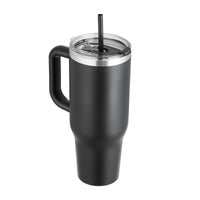 40 oz Insulated Water Bottle Stainless Steel Coffee Cup Handheld Black EasyOptionXY LLC