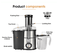 28199470 900W Multi-function electric juicer juice 0.8L, 1.5L slag cup without BPA fruit and vegetable juice, modern vertical mixing kitchen juicer, secondary mechanical EasyOptionXY LLC