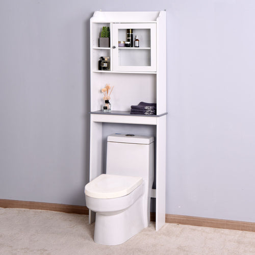 Modern Over The Toilet Space Saver Organization Wood Storage Cabinet for Home, Bathroom EasyOptionXY LLC