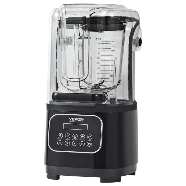 VEVOR Professional Blender with Shield, Commercial Countertop Blenders, 68 oz Blender Combo, Stainless Steel 9 Speed & 5 Functions Blender, for Shakes, Smoothies, Peree, and Crush Ice, Black EasyOptionXY LLC