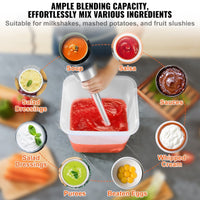 VEVOR Commercial Immersion Blender, 750W 16" Heavy Duty Hand Mixer, Variable Speed Kitchen Stick Mixer with 304 Stainless Steel Blade, Multi-Purpose Portable Mixer for Soup, Smoothie, Puree, Baby Food EasyOptionXY LLC