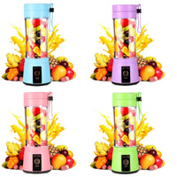 1pc 380ML Portable Blender With 6 Blades Rechargeable USB ; Personal Size Blender For Shakes And Smoothies; Traveling Fruit Veggie Juicer Cup EasyOptionXY LLC