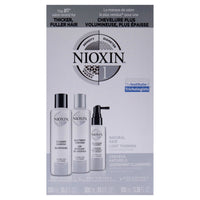 System 1 Kit by Nioxin for Unisex - 3 Pc 10.1oz Cleanser Shampoo, 10.1oz Scalp Therapy Conditioner, 3.38oz Scalp and Hair Treatment EasyOptionXY LLC