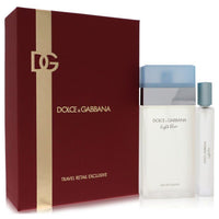 Light Blue by Dolce & Gabbana Gift Set - 3.4 oz Eau De Toilette Spray + .33 oz EDT Spray Travel Exclusive EasyOptionXY LLC