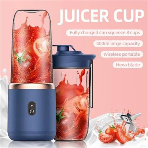 Small Electric Juicer 6 Blades Portable Juicer Cup Juicer Fruit Juice Cup Automatic Smoothie Blender Ice CrushCup EasyOptionXY LLC