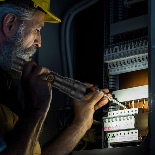 Tactical LED Flashlight Zoomable Rechargeable Search Light Torch EasyOptionXY LLC