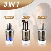 3 In 1 Makeup Brush Blender Cleaner Automatic Makeup Brush Cleaner Machine USB Powered Brush Drying Storage Suitable For All Types of Brushes EasyOptionXY LLC
