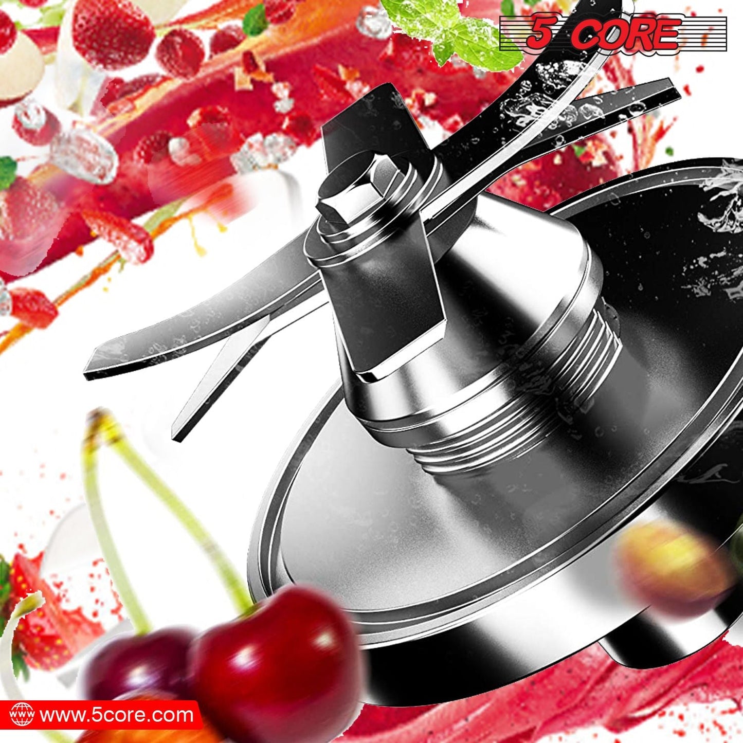 5 Core 2L Professional Countertop Blender For Kitchen 68 Oz 2000W High Speed BPA Free 6 Titanium Blade Smoothie Blender Electric For Soup Shake Juice Multi-Speed Manual JB 2000 M EasyOptionXY LLC