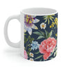 Navy Floral Coffee Tea Mug EasyOptionXY LLC