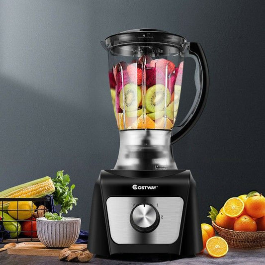 8 Cup Food Processor 500W Variable Speed Blender Chopper with 3 Blades EasyOptionXY LLC