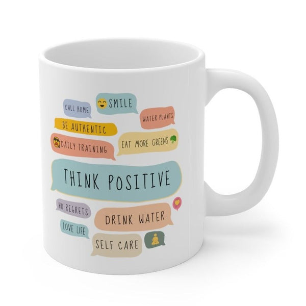Think Positive Messages Theme Mug EasyOptionXY LLC