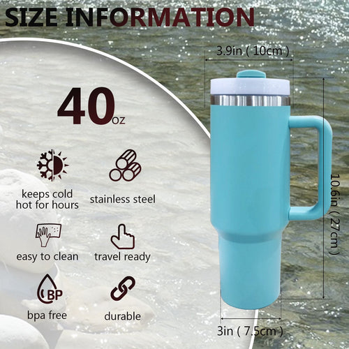 40oz V2 large capacity tumbler,  With Handle And Straw Lid, Insulated Reusable Stainless Steel Water Bottles Travel Mug Coffee Cup car cup water cup For Men Women Outdoor Camping Driving, gift EasyOptionXY LLC