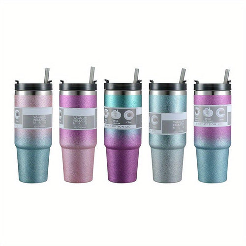 Random Color Delivery Diamond Paint Ice Cup Stainless Steel Cup Car Travel Insulation Cold Coffee Cup Water Bottle EasyOptionXY LLC