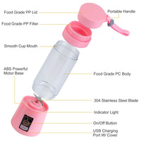 Portable Juicer Blender USB Rechargeable Juicer Cup Fruit Baby Food Mixing Machine with 6 Blades Powerful Motor EasyOptionXY LLC