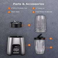 VEWIOR Smoothie Blender, 900W Personal Blender for Shakes and Smoothies, Blenders for Kitchen, Smoothie Juice Mixer with 2 * 22Oz B PA-F ree To-Go Cups(banned by A mazon) EasyOptionXY LLC