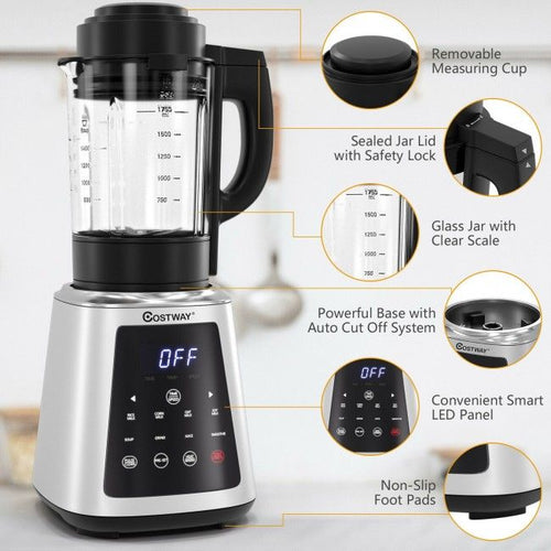 Professional Countertop Blender 8-in-1 Smoothie Soup Blender with Timer EasyOptionXY LLC