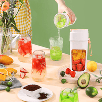Portable Wireless Blender With The Straw; USB Travel Juice Cup Baby Food Mixing Juicer Machince With Updated 8 Blades 3000mAh Rechargeable Battery EasyOptionXY LLC